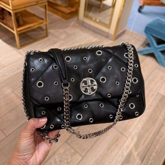 Tory Burch Willa Small Shoulder Bag 175931 Black $695 - Picture 6 of 9